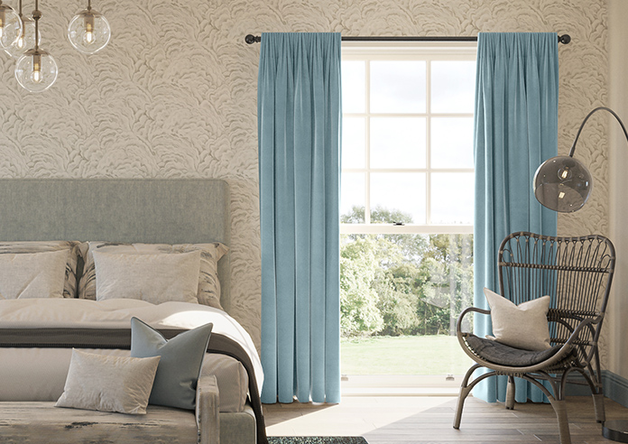 Ultra Luxe Velvet, Blue Cloud - Made to Measure Curtains - Image 3